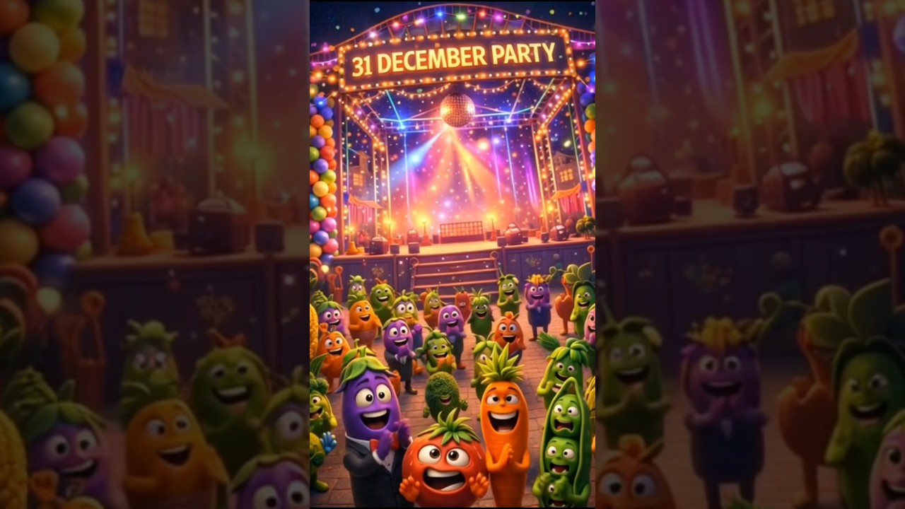 31 December Veggies Party 🎊 | New Year Special Animation