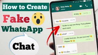 WhatsApp Fake Chat || How to Create Fake WhatsApp Chat | How to Make Fake WhatsApp Chat Conversation