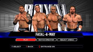 WWE SmackDown VS Raw 2011 PS3 - John Cena VS Randy Orton VS Batista VS Triple H - Fatal 4-Way