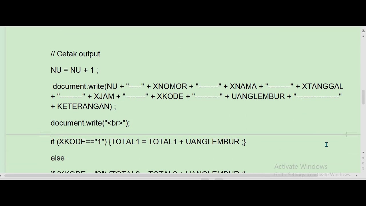 LISTING PROGRAM A117 B JAVA SCRIPT - YouTube