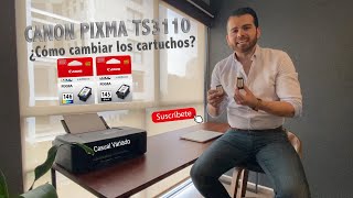 Canon PIXMA TS3110 Cambiar Cartuchos - YouTube