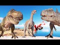 (🦖Jurassic World Evolution2🦕)T-Rex vs Therizinosaurus vs Giganotosaurus Dinosaurs Fight
