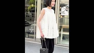 レースティアードノースリーブブラウス（商品番号：ef-fu-410）｜ELFRANK