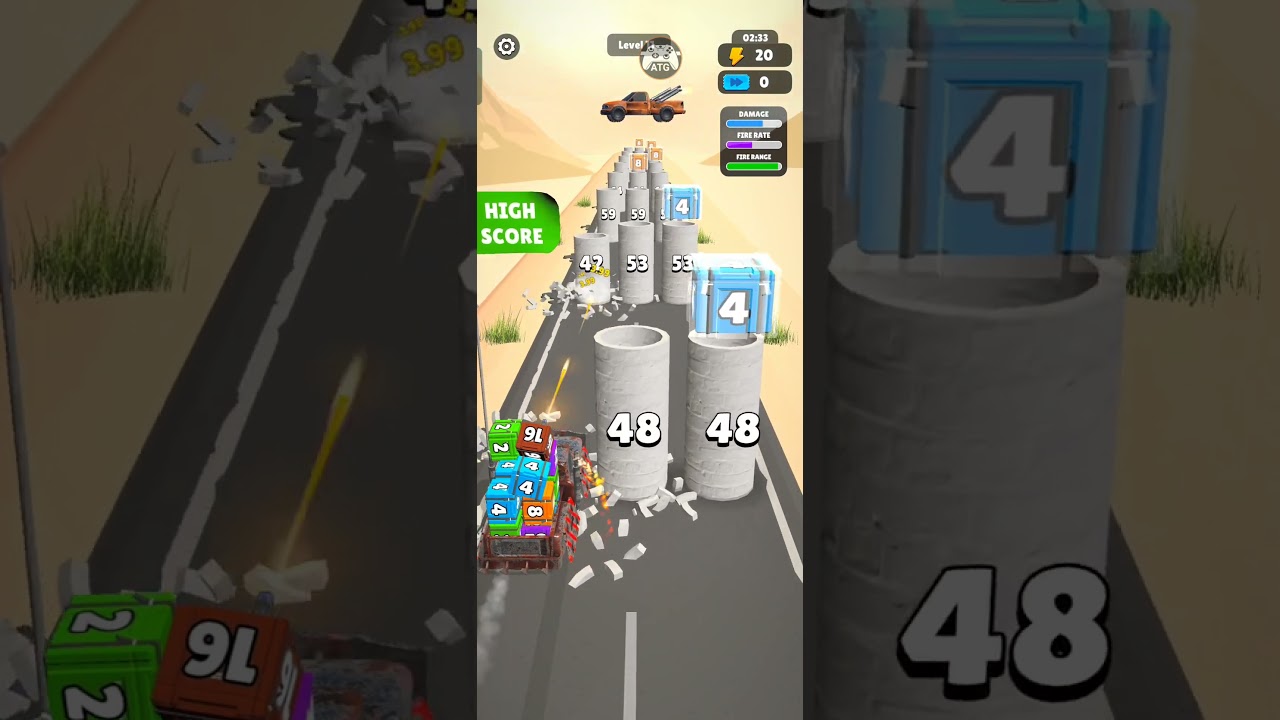 ASMR Car Rush 2048.. 🚙🚗 #11