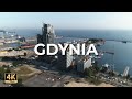 Gdynia z drona  cinematic  lece w miasto 4k