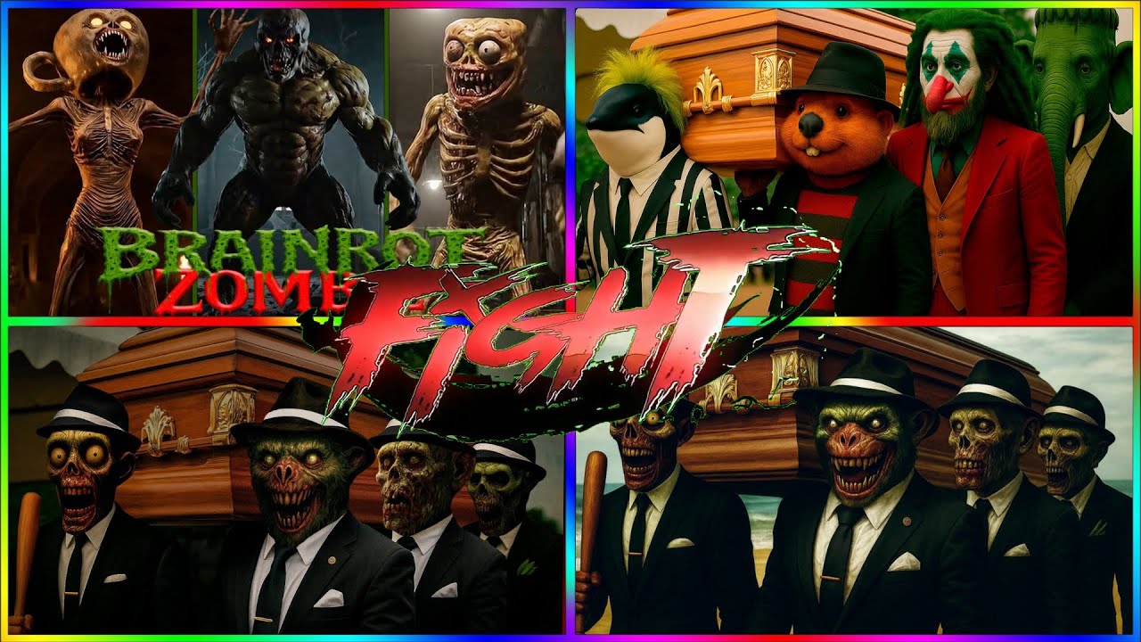 ZOMBIE ITALIAN BRAINROT  VS ZOMBIE CAPPUCINA HALLOWEEN VS BRAINROT ZOMBIE COFFIN DANCE!