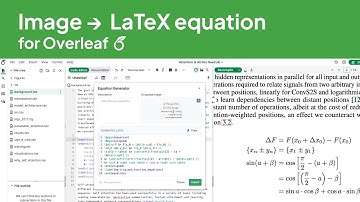 Convert photos into LaTeX equations on Overleaf | LaTeX AI