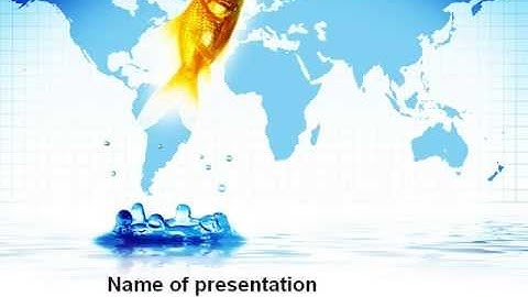 Goldfish Jumping Up PowerPoint Template by PoweredTemplate.com