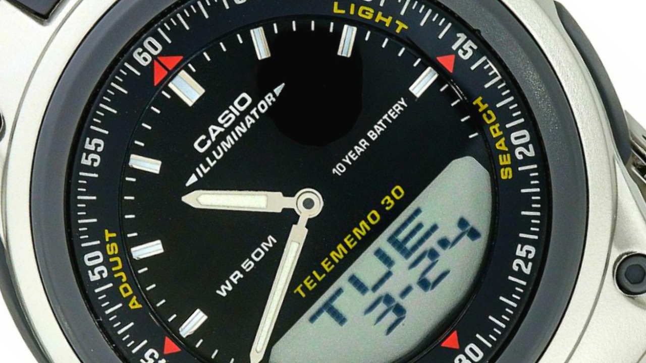 casio men's digital watch with 10 year battery