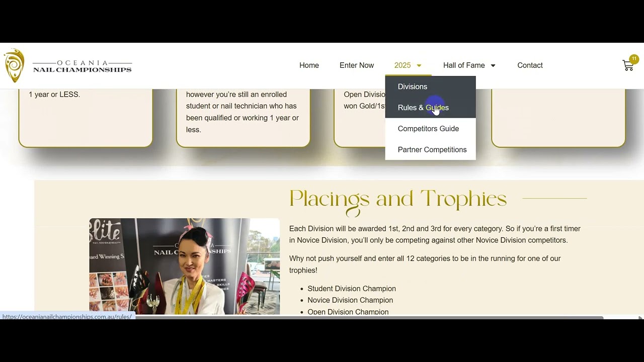 Custom Design Nail Event Website – WordPress Development