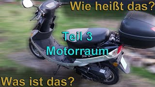 Alle Teile am Roller - Was ist was? Teil 3: Motorraum