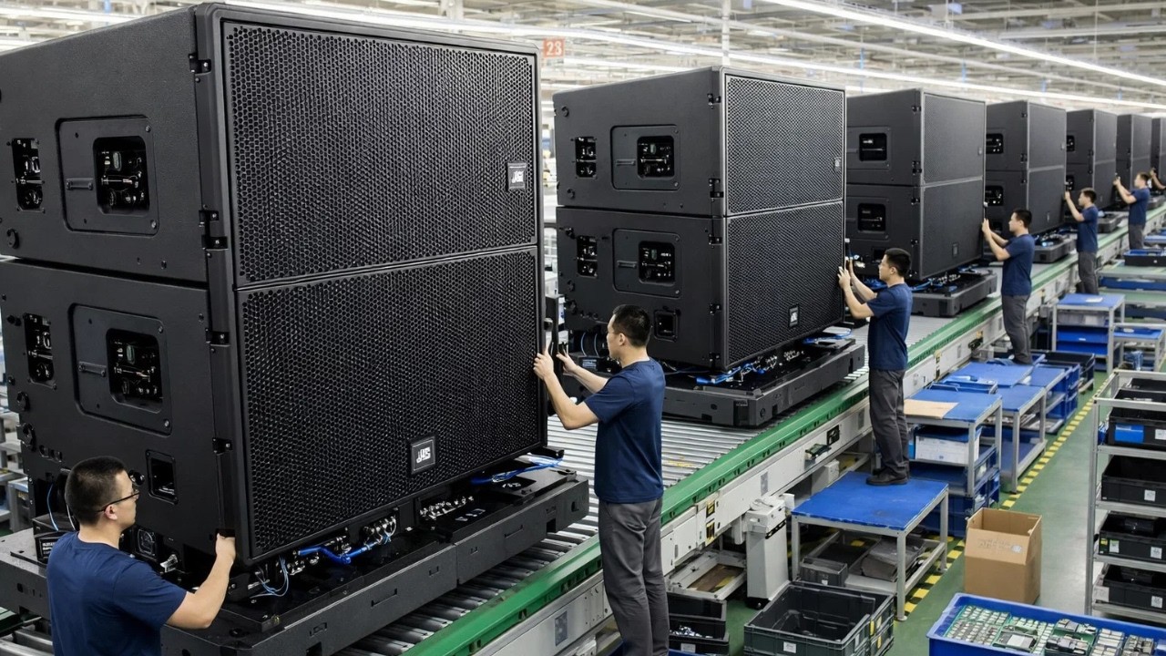 Inside the JBL Speaker Factory: The Production Process of the JBL VTX A12 Line Array Speaker