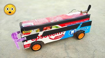 how to make double Decker Colgate Remote control Bus | at home | DIY | very Simple | #Shaitani_ideas