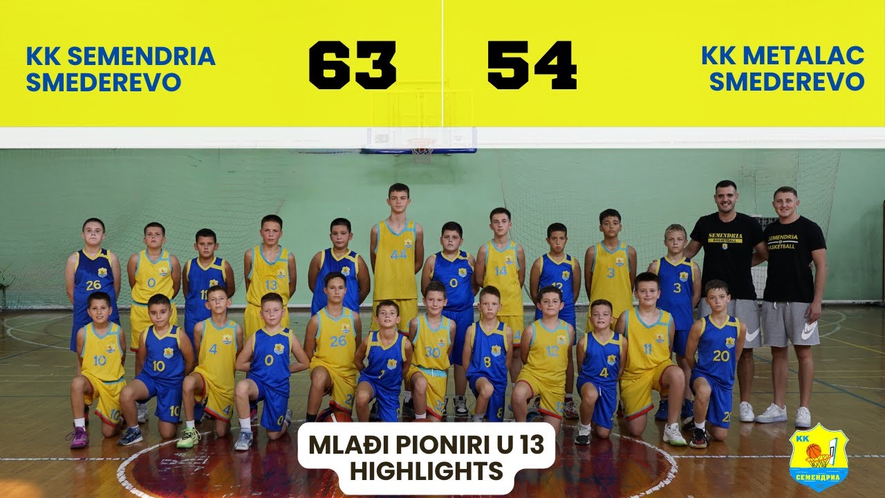 HIGHLIGHTS - KK Semendria Smederevo - KK Metalac Smederevo (mlađi pioniri u13 RKSCS)