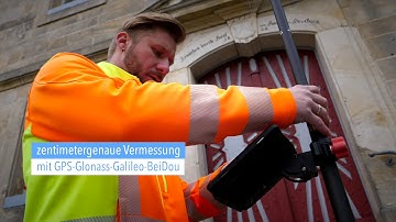 GIS-Vermessung für Kommunen mit der Leica GG04 plus