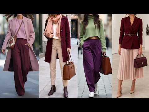 El Berenjena es TENDENCIA este OtTOÑO INVIERNO 2026 2027/  Looks Elegantes y Modernos