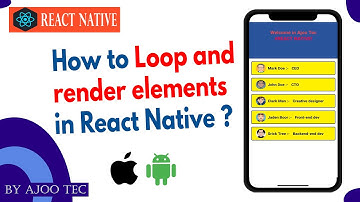How to loop and render elements in react native? || in Hindi