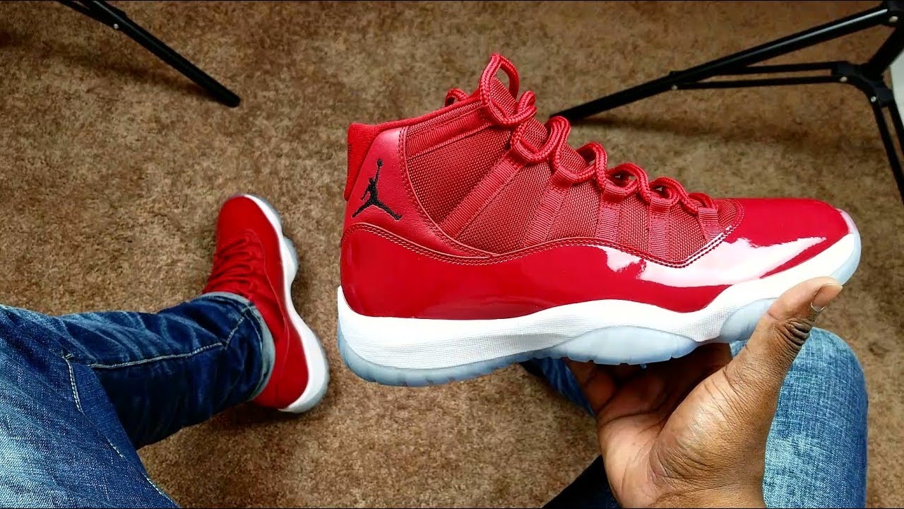 air jordan 11 win like 96 on feet