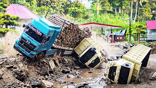 TRUK OLENG Dump Truk Trailer Hino 500 BIKIN PANIK Truk Offroad Truk Hino 500 LAKA LANTAS Rc Handmade