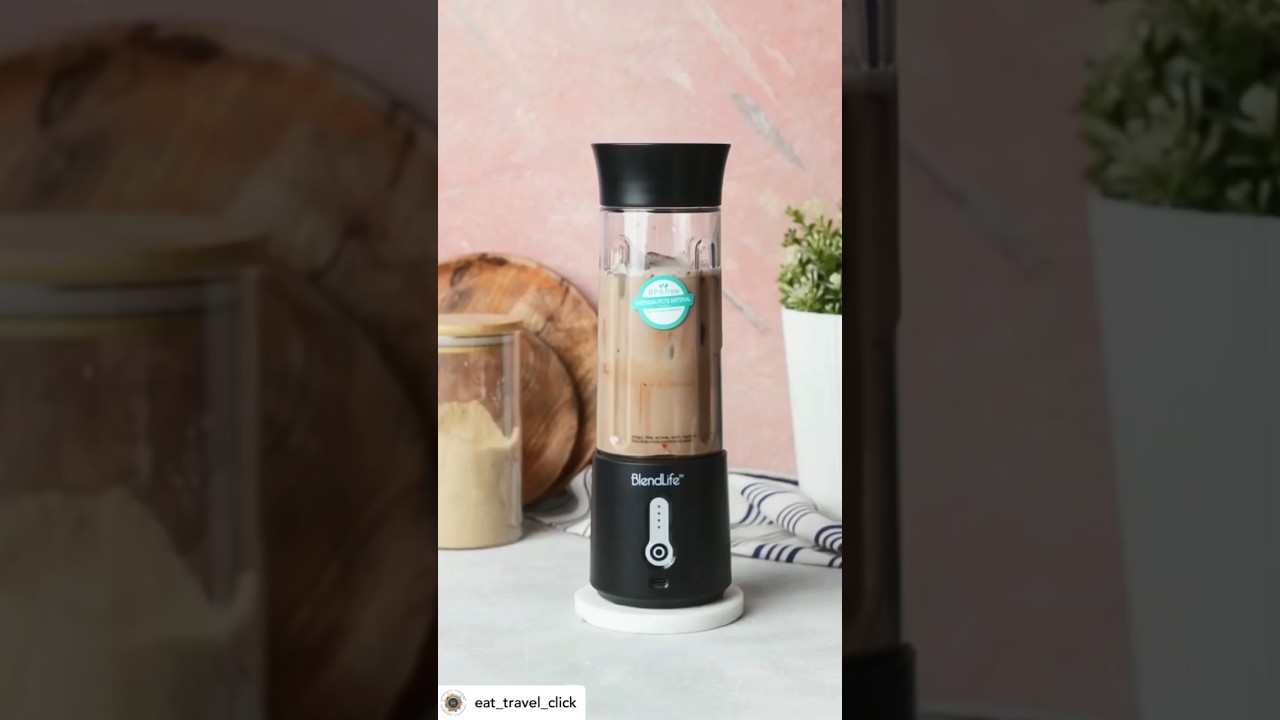 Mocha Coffee Shake with BlendLife Plus Portable Blender. 