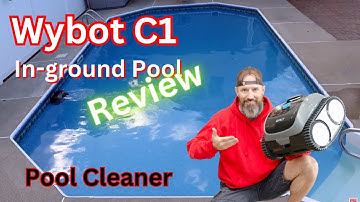 WYBOT C1 robot pool Vac cleaning an in-ground pool