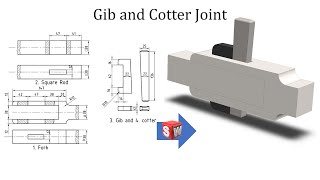 Gib and Cotter Joint using SOLIDWORKS | Parts and Assembly | SOLIDWORKS tutorials for beginners