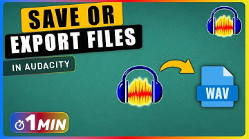 How to SAVE or EXPORT FILES in Audacity