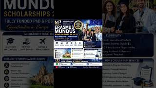 Erasmus mundus PhD &amp;postdoc fully funded scholarships