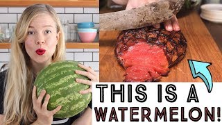 ROASTED WATERMELON!? Smoked Watermelon Ham remake