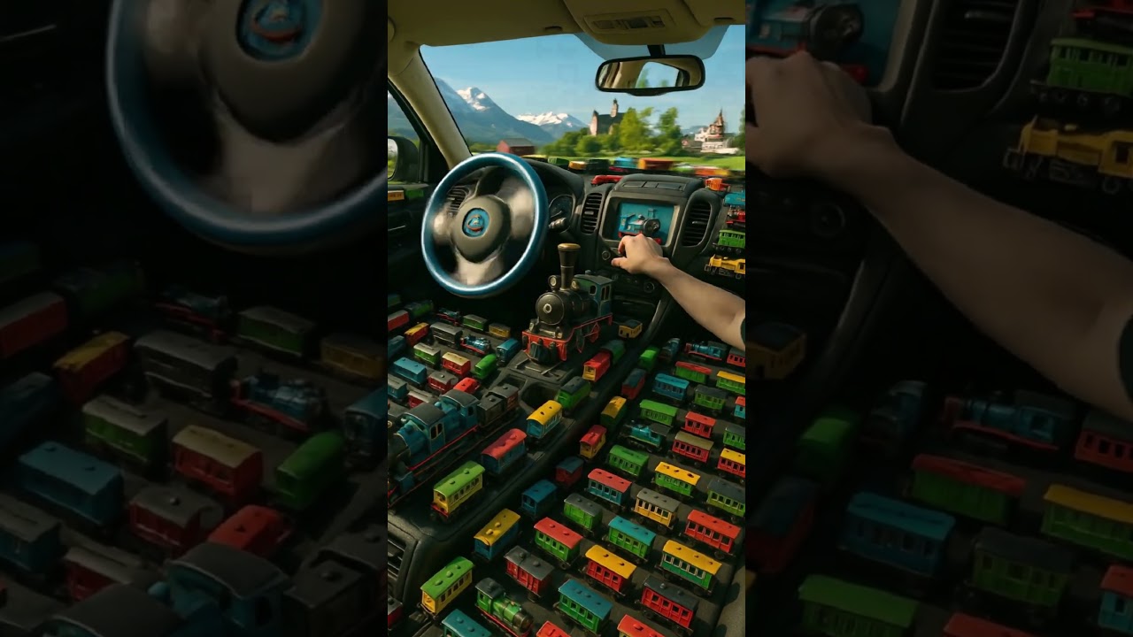 Racing Train🚄 #youtubeshorts #shorts #ai #youtube #cute #love #like #funny #music #baby #shortsfeed