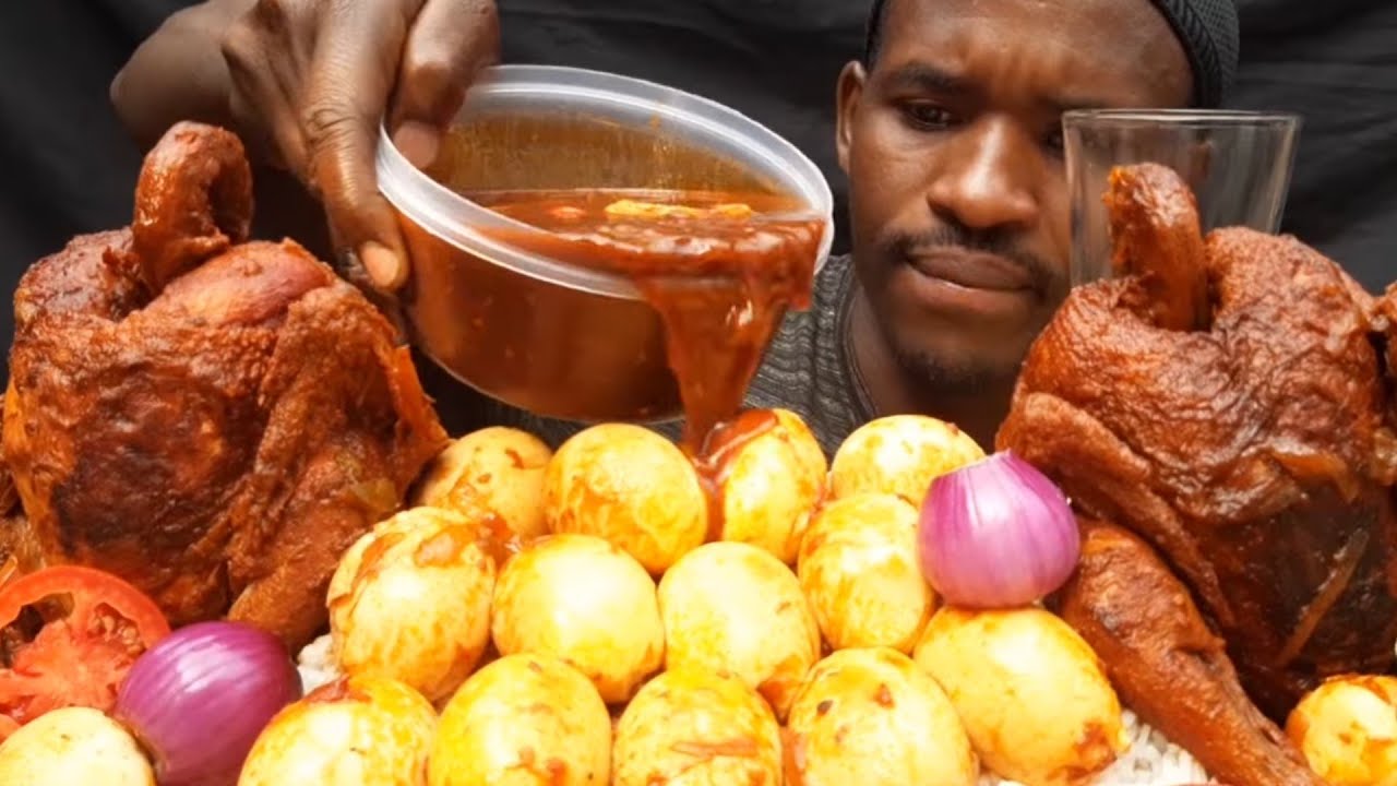 ASMR EATING CHICKEN BIRYANI,CHICKEN LEG PIECE,WHOLE CHICKEN CURRY,EGGS