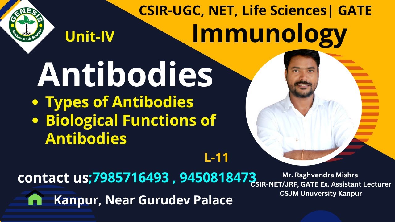 Types of Antibodies | Biological Functions of Antibodies | Immunology | #genesis_institute