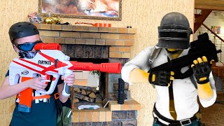 Nerf game PUBG Mobile in real life Нерф Игра  Пабг в реальной жизни