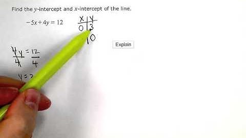 Finding x- and y-intercepts of a line given the equation:  Advanced