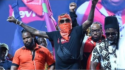 #vybzkartel attended PNP 86th Annual Conference with maroon leader and Lalewis. Time come
