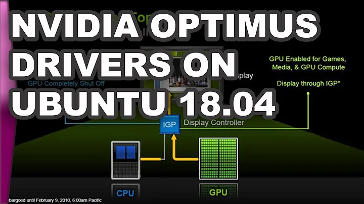 Install Nvidia Optimus drivers on Ubuntu 18.04 with prime-select