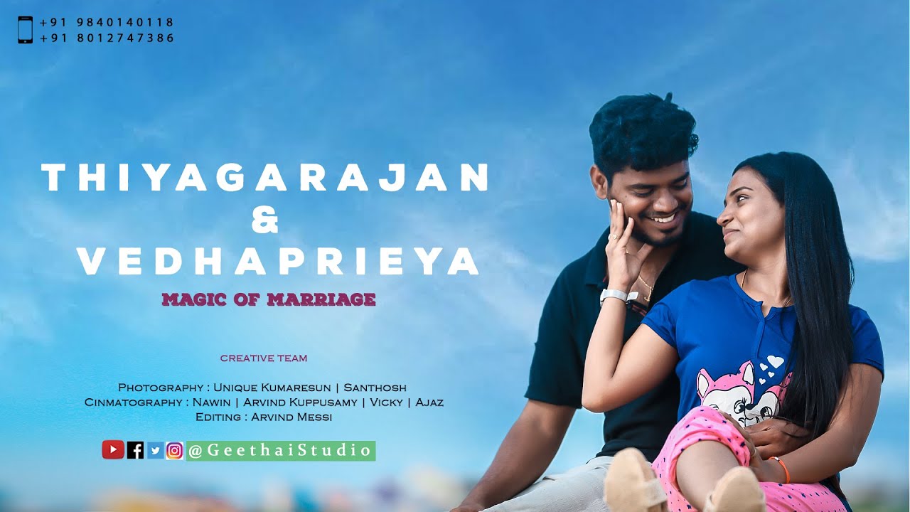 Theyagarajan & Vedhapriya | Tamil Reception & Wedding Montage | Sirikkadhey | Ennavale