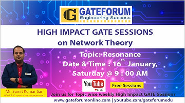 High Impact GATE Sessions on Network Theory by Sumit Sir I Resonance I EC EE & IN