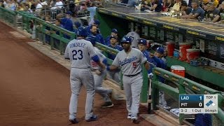 LAD@PIT: Grandal grounds out to score Adrian in 1st