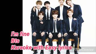 I'm fine karaoke/instrumental (Bts)| Easy lyrics/Letra fácil