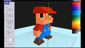 JustVoxel Demo - Super Mario voxel model