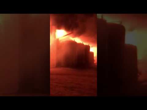 Feu dans un bâtiment agricole à Montans