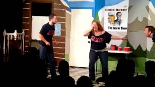 Forward Reverse Improv game. Brian Govatos, Michael Beede, Jenni Caruso