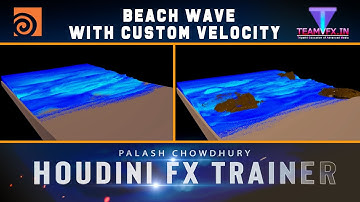 Beach Wave Houdini | Beach wave with custom velocity | Beach flip Simulation |Houdini Adaptive Flip