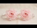 Most Simple Making Soft Ribbon Fabric Gorgeous Girl's Hair Clip Flower For Beginners