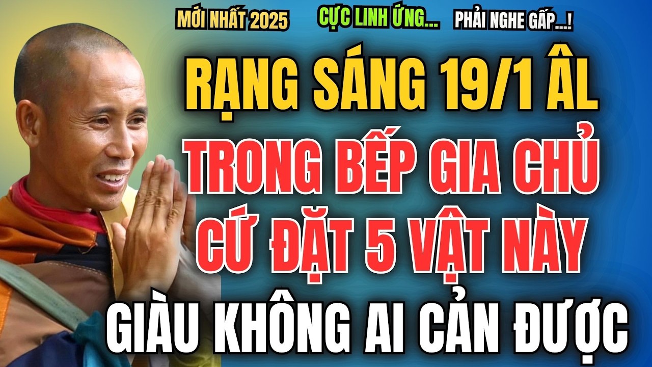 ĐÚNG RẠNG SÁNG 19/1 ÂM LỊCH, TRONG BẾP CỨ ĐỂ 5 VẬT NÀY, GIÀU KHÔNG AI CẢN ĐƯỢC