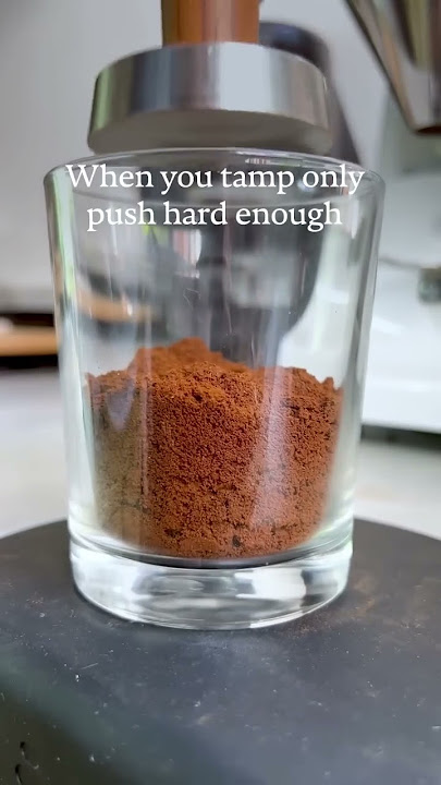 Barista Basics: don’t tamp too hard! #barista #tamping #coffee #espresso #coffeetutorial #pushit