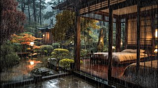 Don't close the door! The Cozy rain sound make you fall into a deep sleep  Relaxing on a bed