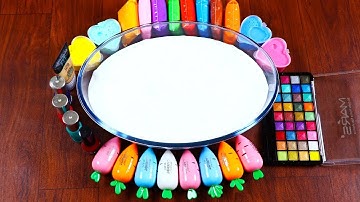 MIXING RANDOM THINGS INTO FLUFFY SLIME !! RELAXING & SATISFYING SLIME SMOOTHIE VIDEO!!