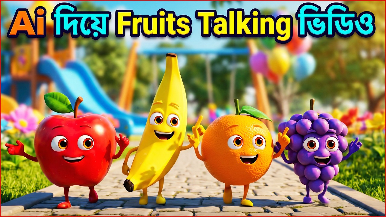 Ai দিয়ে Fruits Talking ভিডিও কিভাবে বানাবেন। AI দিয়ে Cartoon বানানোর Master Prompt ।
